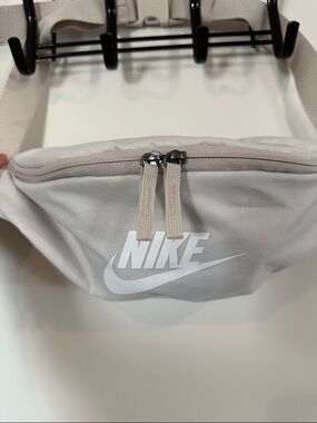 Nike Beige Crossbody Belt Bag with White Logo